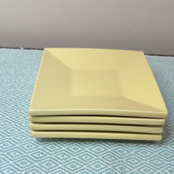 Tea Forte Yellow 6 Inch Square Plates - Picture 6 of 6